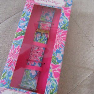 Lilly Pulitzer Watch Band fits 38-40 Apple Watch Leather NIB $48.95 Floral